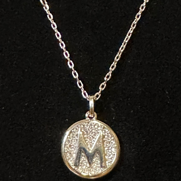 Swarovski Jewelry - Swarovski Crystal & Silver Initial M Necklace